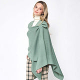 Shoulder Strap Solid Ruana Poncho - Madeline Love - Flyclothing LLC