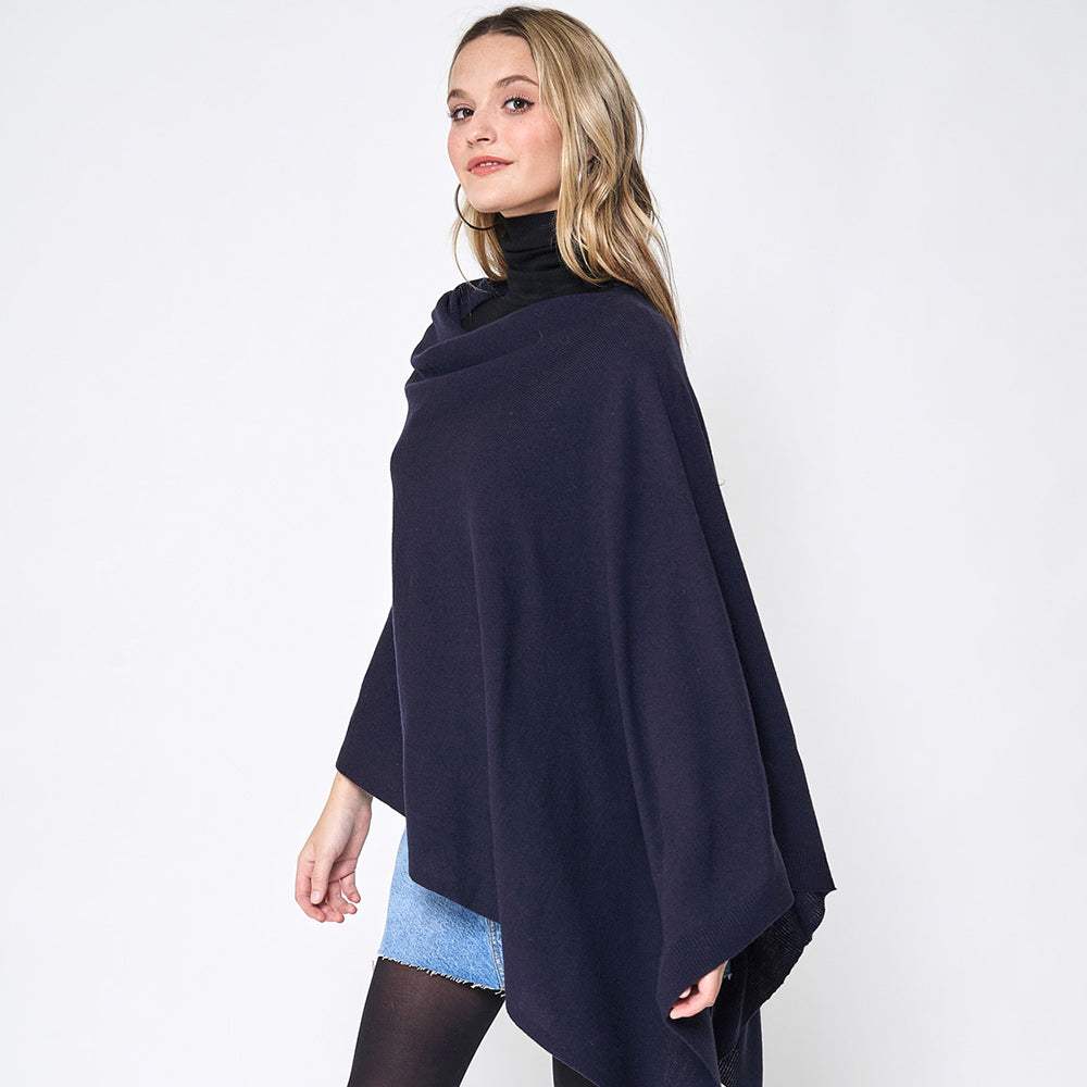 Solid Scarf Poncho - Madeline Love - Flyclothing LLC