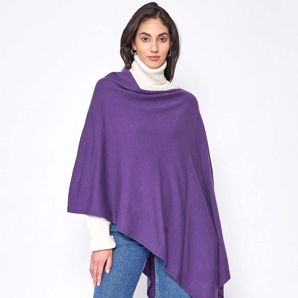 Solid Scarf Poncho - Madeline Love - Flyclothing LLC