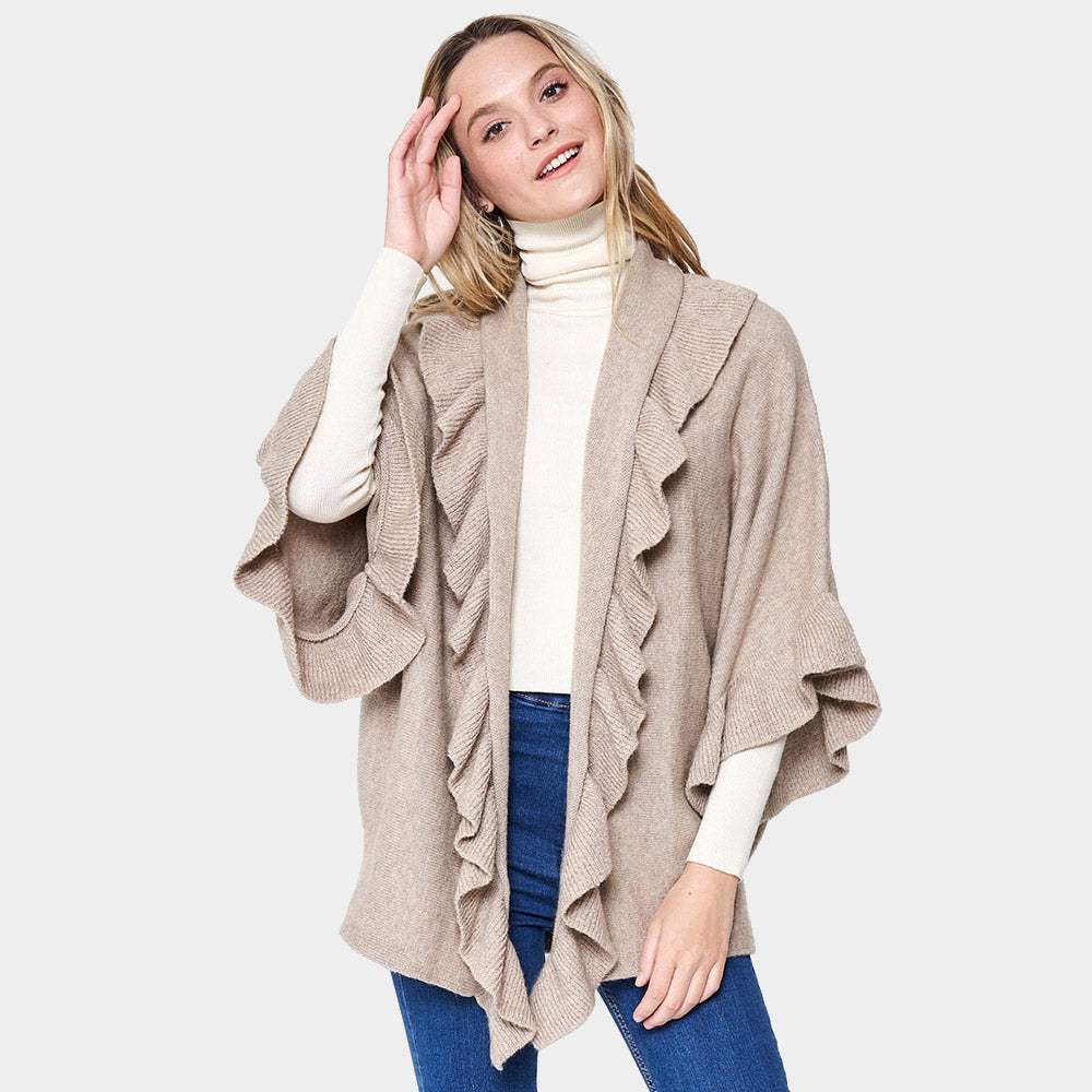 Ruffle Knit Cardigan - Madeline Love - Flyclothing LLC