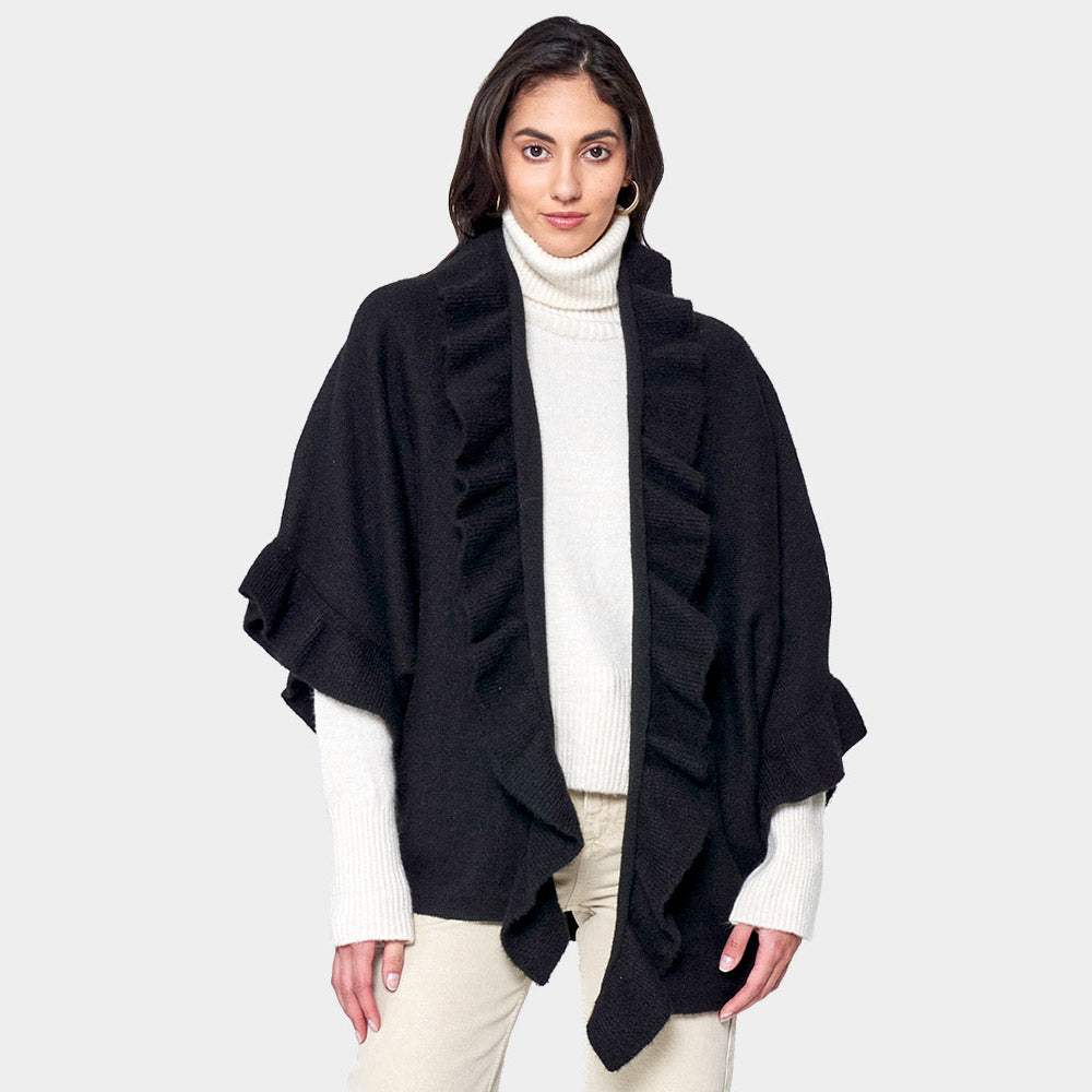 Ruffle Knit Cardigan - Madeline Love - Flyclothing LLC