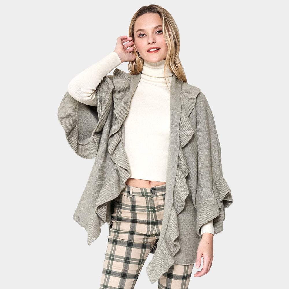 Ruffle Knit Cardigan - Madeline Love - Flyclothing LLC