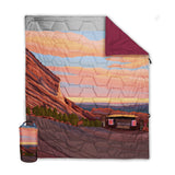 Red Rocks Park and Ampitheatre Journey Blanket 60x70 - Logo Brands - Flyclothing LLC