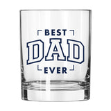 Father's Day Best Dad Ever 14oz Rocks Glass - Logo Brands - Flyclothing LLC