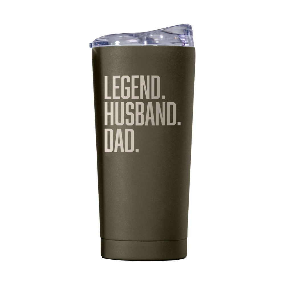 Father's Day Legend Husband Dad 20oz Powder Coat Tumbler - Logo Brands - Flyclothing LLC
