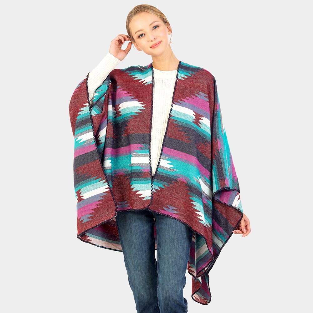 Navajo Pattern Winter Cape - Madeline Love - Flyclothing LLC