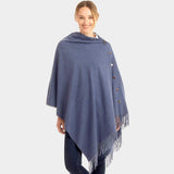 Soft Feel Texture Solid Cape / Scarf - Madeline Love - Flyclothing LLC