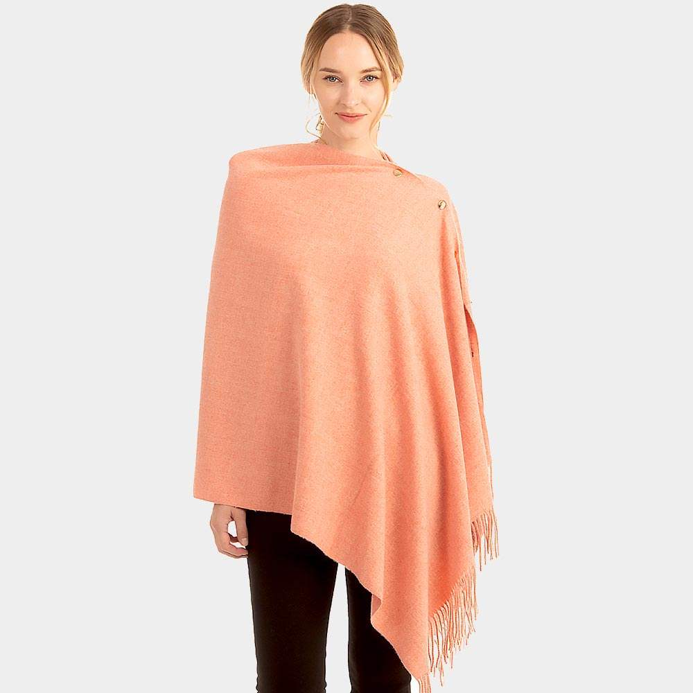 Soft Feel Texture Solid Cape / Scarf - Madeline Love - Flyclothing LLC