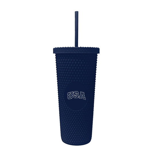 4th of July 24oz Navy USA Studded Tumbler - Logo Brands - Flyclothing LLC