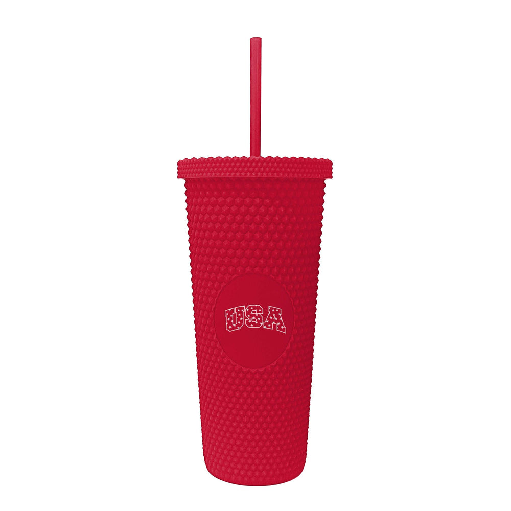 4th of July 24oz Red USA Studded Tumbler - Logo Brands - Flyclothing LLC