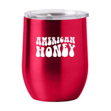 4th of July 16oz Red America Honey Stainless Curved Beverage - Logo Brands - Flyclothing LLC