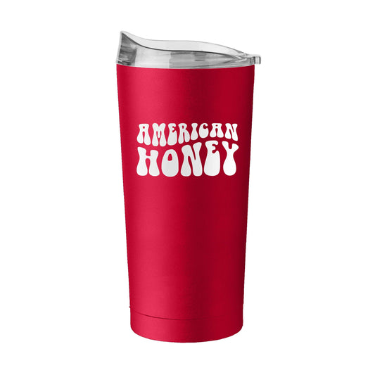 4th of July 20oz Red America Honey Powder Coat Tumbler - Logo Brands - Flyclothing LLC