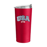 4th of July 20oz Red USA Powder Coat Tumbler - Logo Brands - Flyclothing LLC
