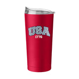 4th of July 20oz Red USA Powder Coat Tumbler - Logo Brands - Flyclothing LLC