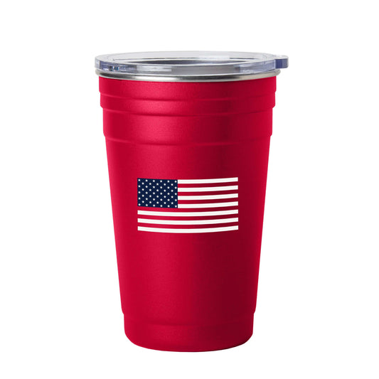 4th of July 22oz Red American Flag Stainless Cup - Logo Brands - Flyclothing LLC