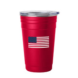 4th of July 22oz Red American Flag Stainless Cup - Logo Brands - Flyclothing LLC