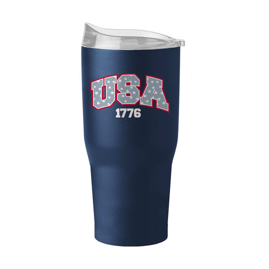 4th of July 30oz Navy USA Powder Coat Tumbler - Logo Brands - Flyclothing LLC