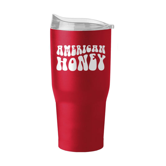 4th of July 30oz Red America Honey Powder Coat Tumbler - Logo Brands - Flyclothing LLC