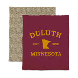 Duluth MN Maroon Luxe Dreams Throw - Logo Brands - Flyclothing LLC