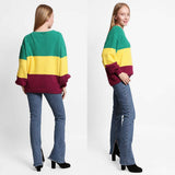 Mardi Gras Multi Color Block Sweater - Madeline Love - Flyclothing LLC