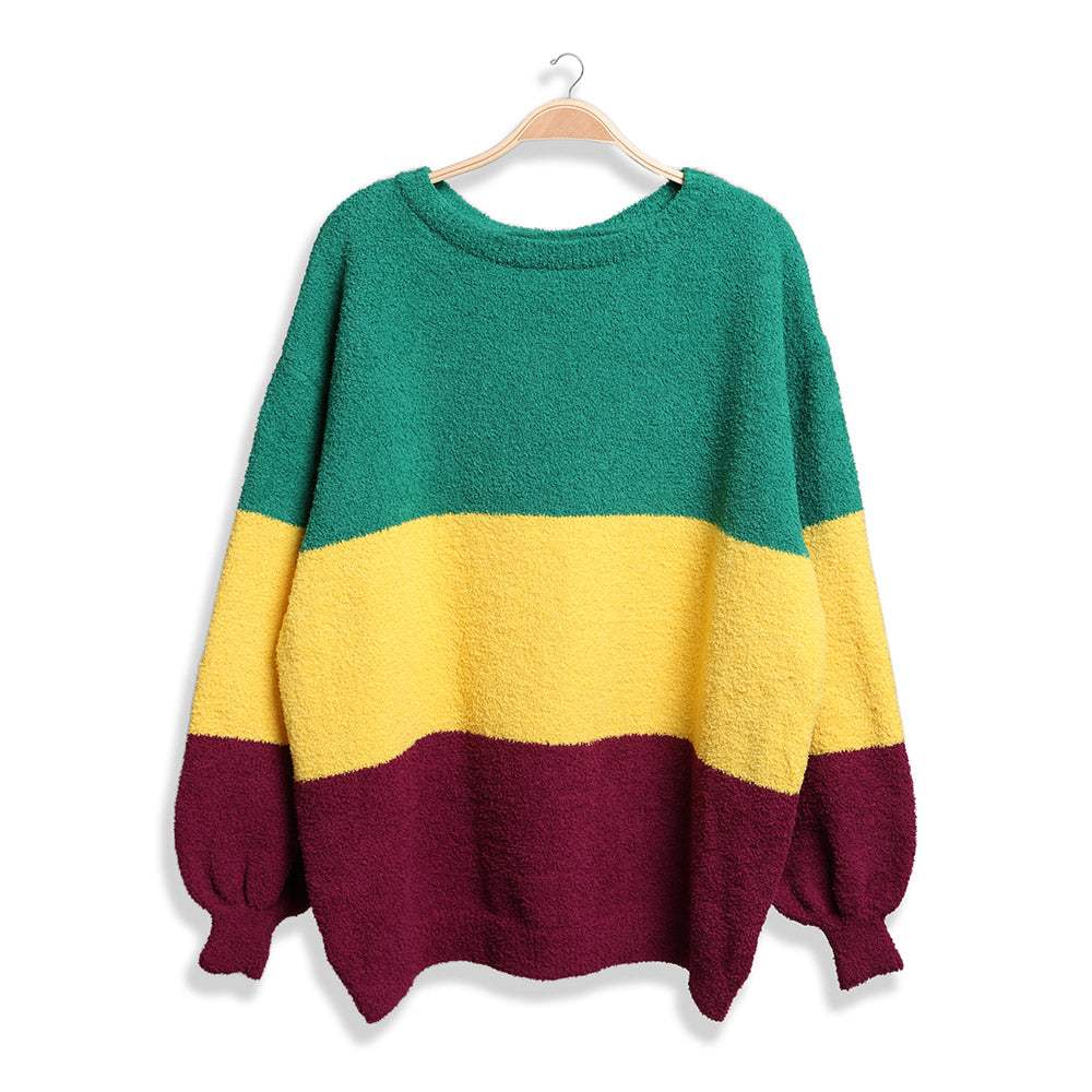 Mardi Gras Multi Color Block Sweater - Madeline Love - Flyclothing LLC