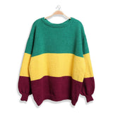 Mardi Gras Multi Color Block Sweater - Madeline Love - Flyclothing LLC