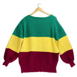 Mardi Gras Multi Color Block Sweater - Madeline Love - Flyclothing LLC