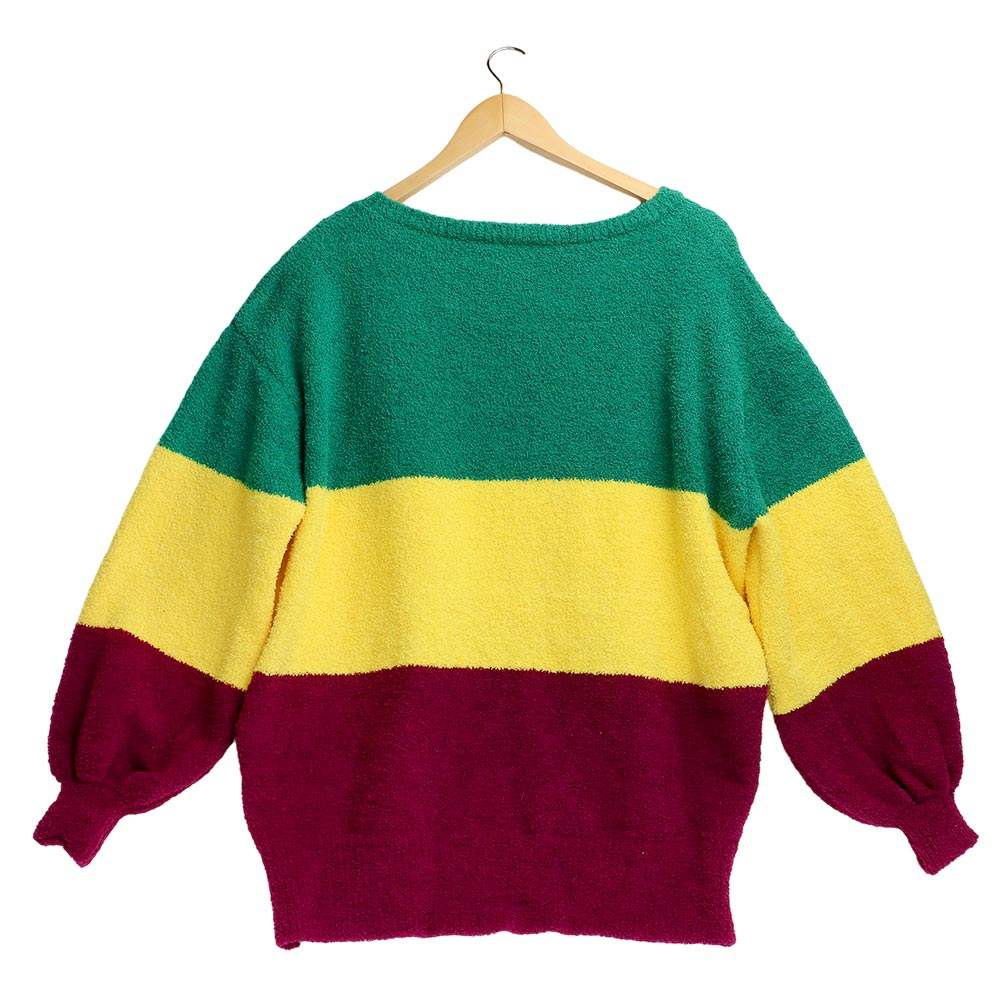 Mardi Gras Multi Color Block Sweater - Madeline Love - Flyclothing LLC