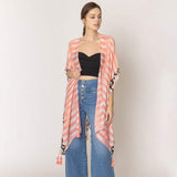 Aztec Print Kimono Poncho - Madeline Love - Flyclothing LLC