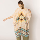 Aztec Print Kimono Poncho - Madeline Love - Flyclothing LLC