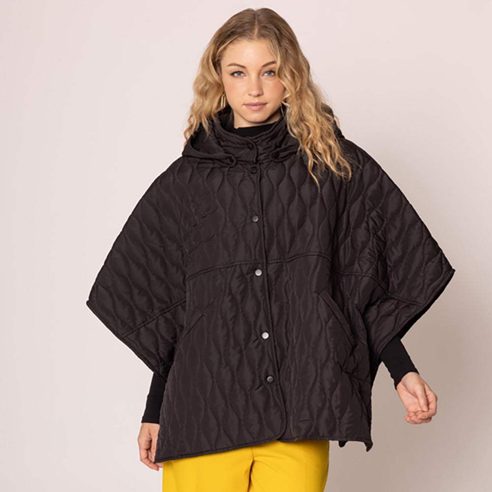 Wave Pattern Padded Cape - Madeline Love - Flyclothing LLC