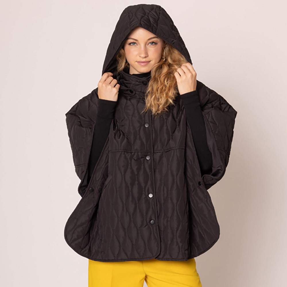 Wave Pattern Padded Cape - Madeline Love - Flyclothing LLC