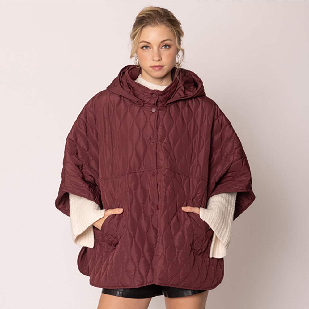 Wave Pattern Padded Cape - Madeline Love - Flyclothing LLC