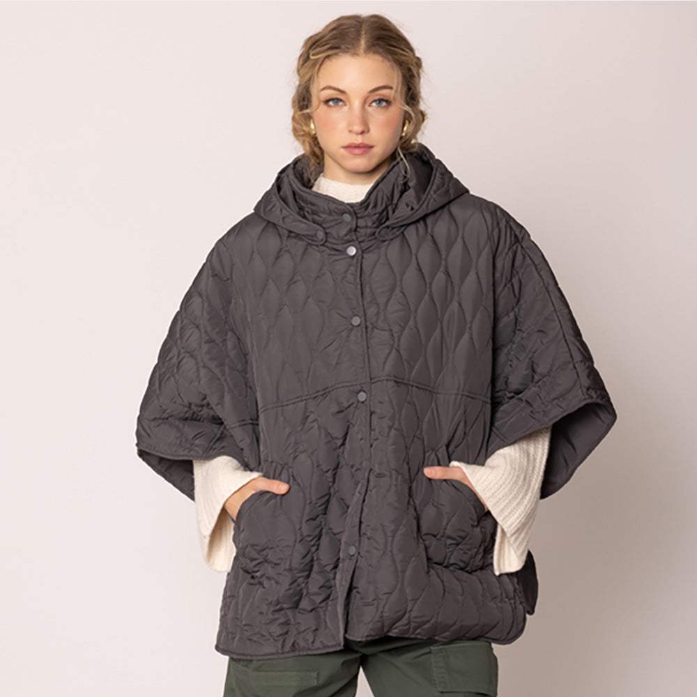 Wave Pattern Padded Cape - Madeline Love - Flyclothing LLC