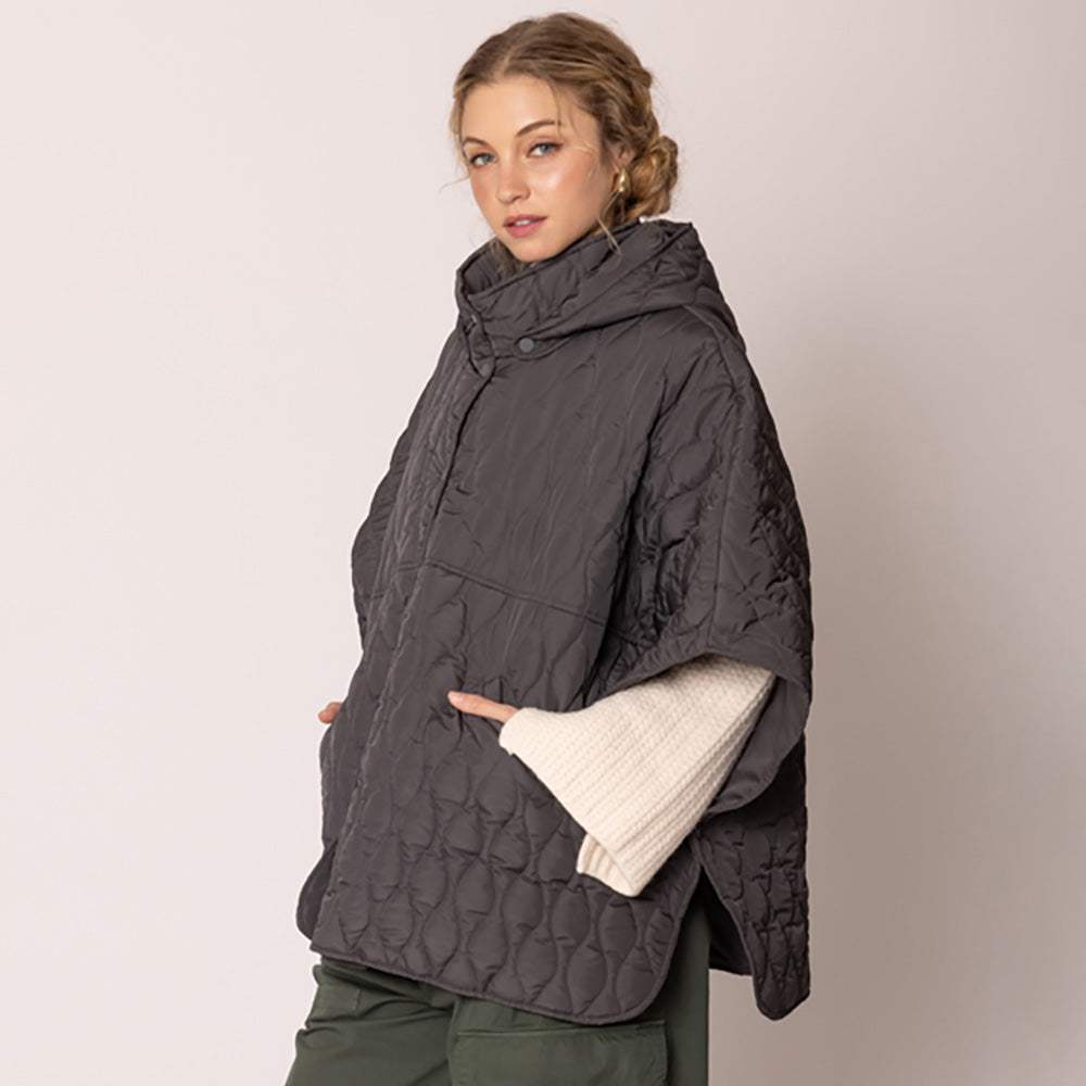 Wave Pattern Padded Cape - Madeline Love - Flyclothing LLC