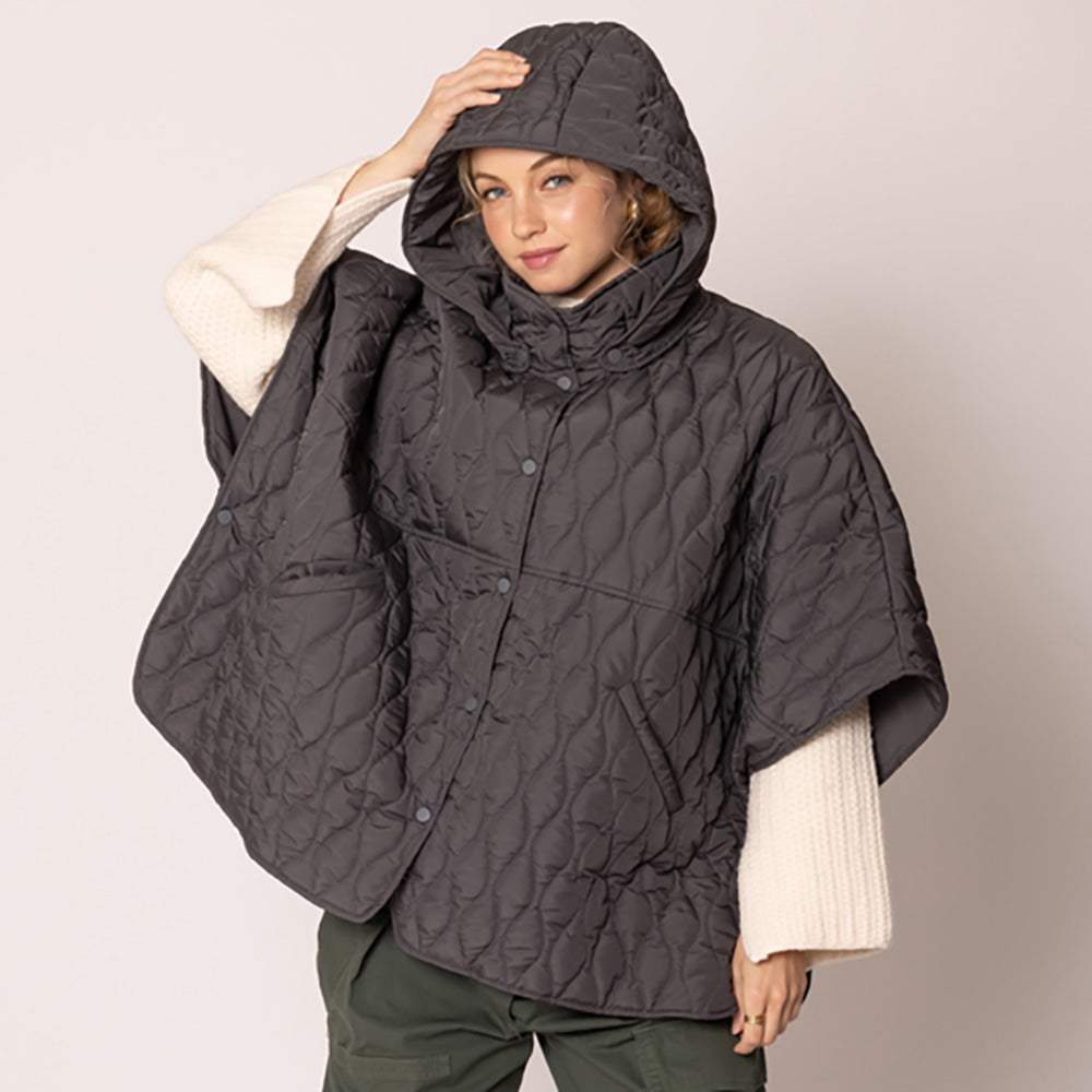 Wave Pattern Padded Cape - Madeline Love - Flyclothing LLC