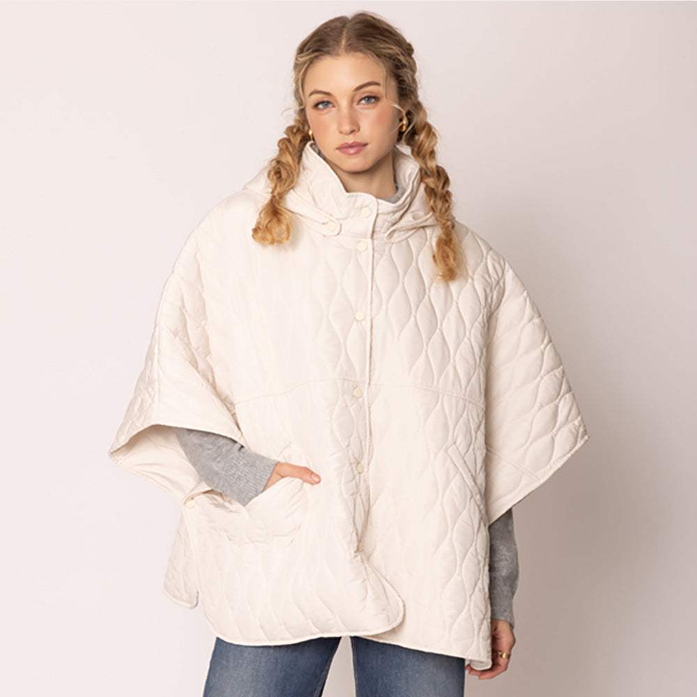 Wave Pattern Padded Cape - Madeline Love - Flyclothing LLC