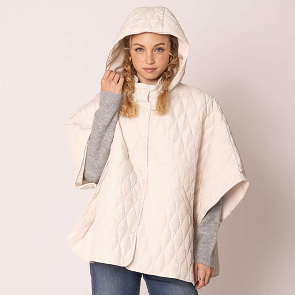 Wave Pattern Padded Cape - Madeline Love - Flyclothing LLC