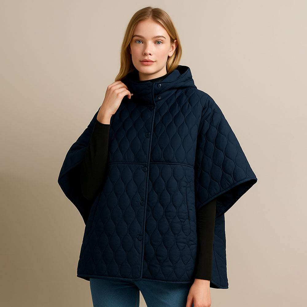 Wave Pattern Padded Cape - Madeline Love - Flyclothing LLC