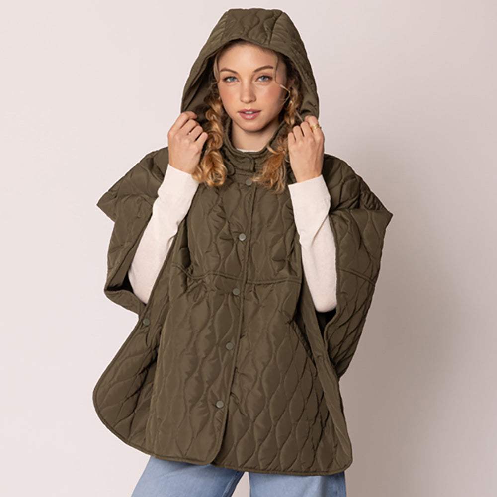 Wave Pattern Padded Cape - Madeline Love - Flyclothing LLC