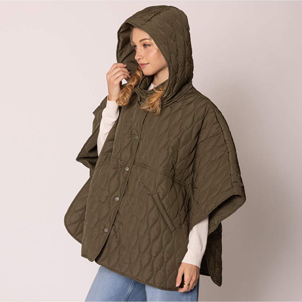 Wave Pattern Padded Cape - Madeline Love - Flyclothing LLC