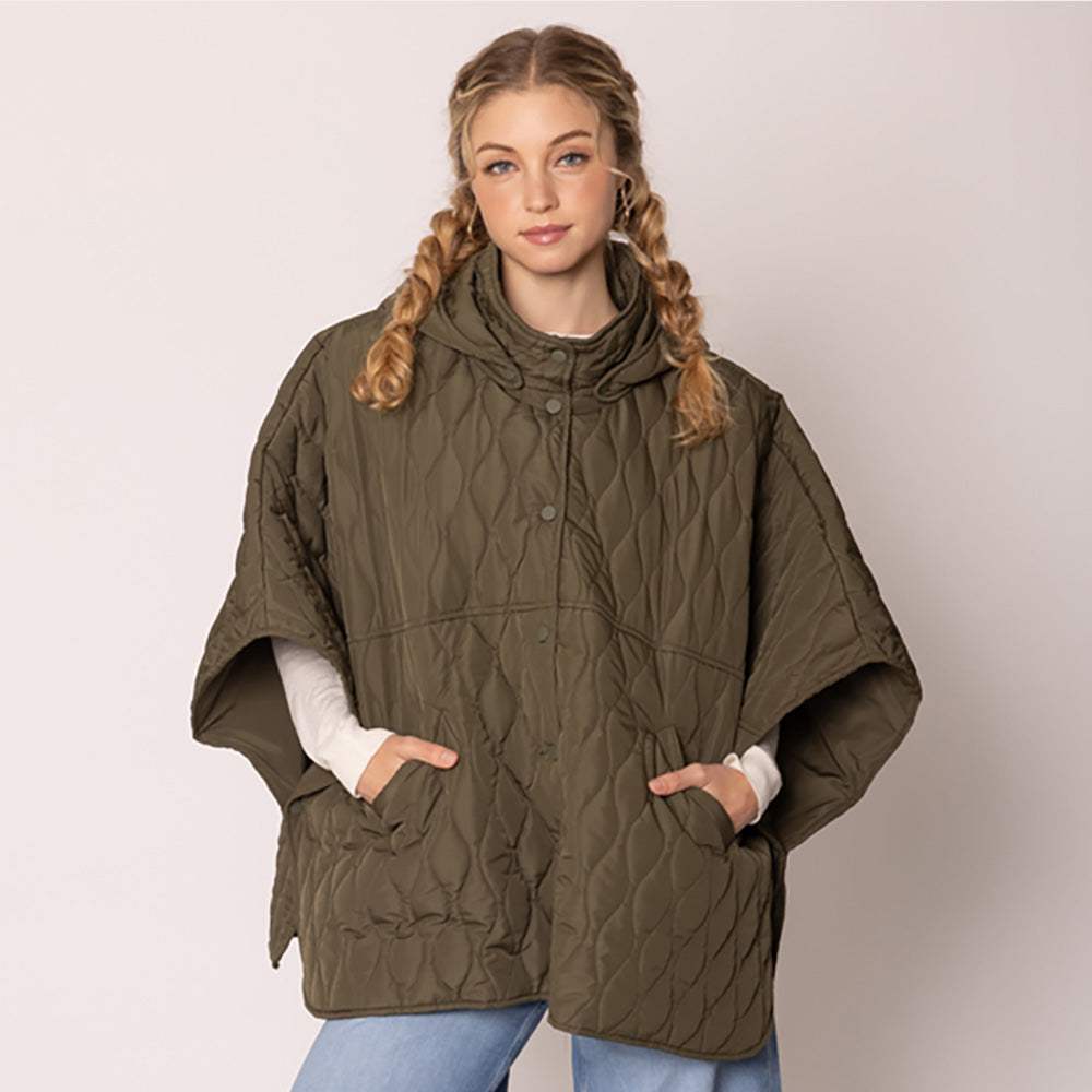 Wave Pattern Padded Cape - Madeline Love - Flyclothing LLC