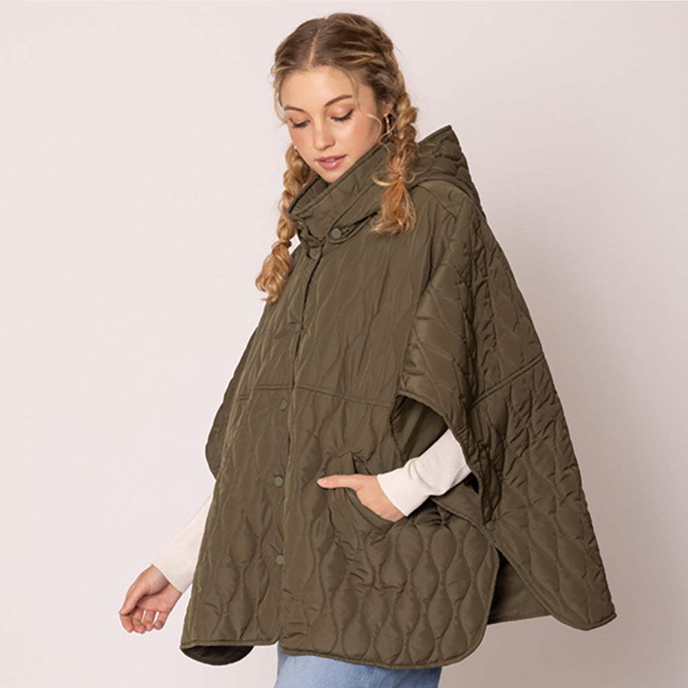 Wave Pattern Padded Cape - Madeline Love - Flyclothing LLC