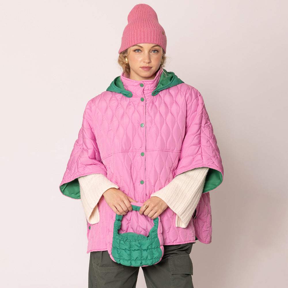 Wave Pattern Padded Cape - Madeline Love - Flyclothing LLC