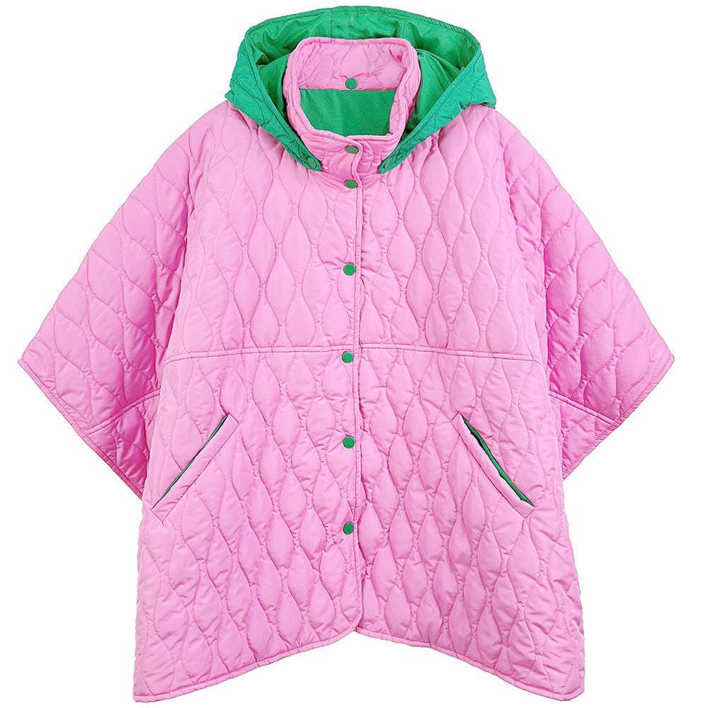 Wave Pattern Padded Cape - Madeline Love - Flyclothing LLC