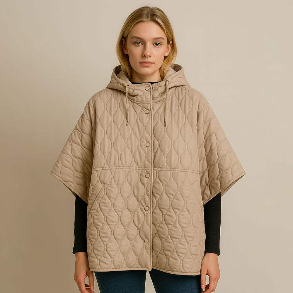 Wave Pattern Padded Cape - Madeline Love - Flyclothing LLC