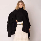 Ruffle Hem Knit Ruana - Madeline Love - Flyclothing LLC