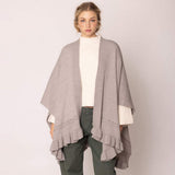 Ruffle Hem Knit Ruana - Madeline Love - Flyclothing LLC