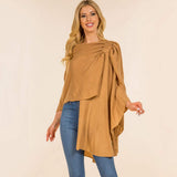 Elegant Solid Drape Wrap Poncho - Madeline Love - Flyclothing LLC