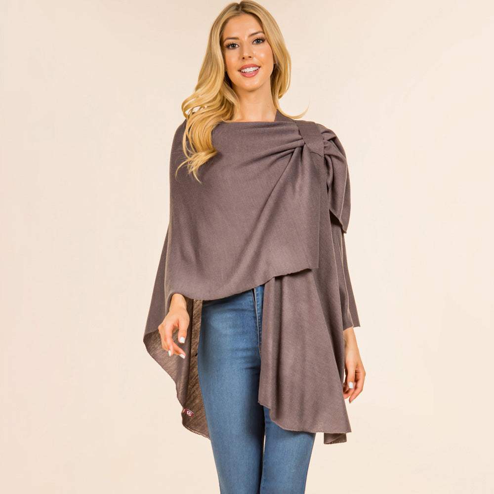 Elegant Solid Drape Wrap Poncho - Madeline Love - Flyclothing LLC